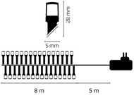 11009 Osvětlení vánoční 8m-80 LED teplá bílá+5m přívodní kabel-3