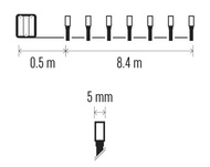 11474 Osvětlení řetěz 8,4 m, 120 LED, teplá bílá-2