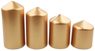 14372 Adventní svíce válec zlatá LAK, postupka 50, 75, 90, 105 x 60 mm, 4 ks-2