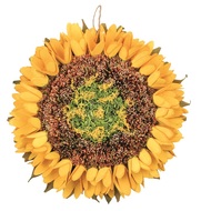 1841 Dekorace slunečnice závěsná 27 cm, žlutá-1