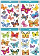 Okenní fólie barevní motýli 42x30 cm