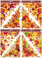 963 Okenní fólie rohová 38x30 cm, podzimní listí-1