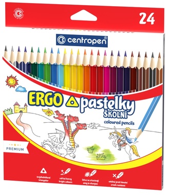 Pastelky školní ERGO 24 ks, Centropen